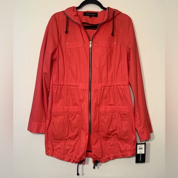 Black Rivet Jackets & Blazers - ** Black Rivet Red and Black Lightweight Zip Up Jacket 100% Cotton Size Medium